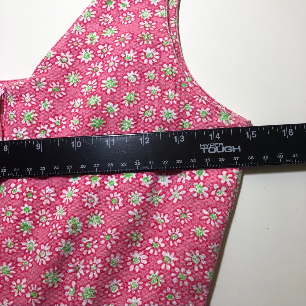 VTG Lilly Pulitzer Bergdorf Goodman Dress 2 Cotton Pink Floral Tank Sleeveless - Picture 6 of 12